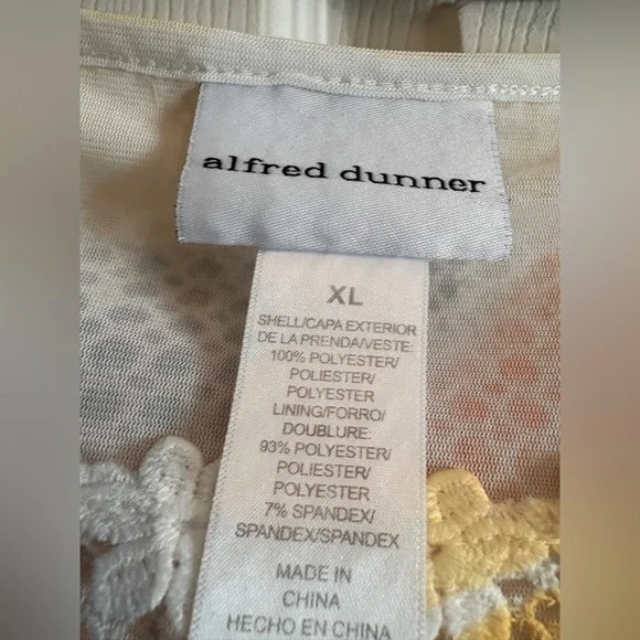 Alfred  Dunner Women's Multicolor Crochet Top - Picture 2 of 2